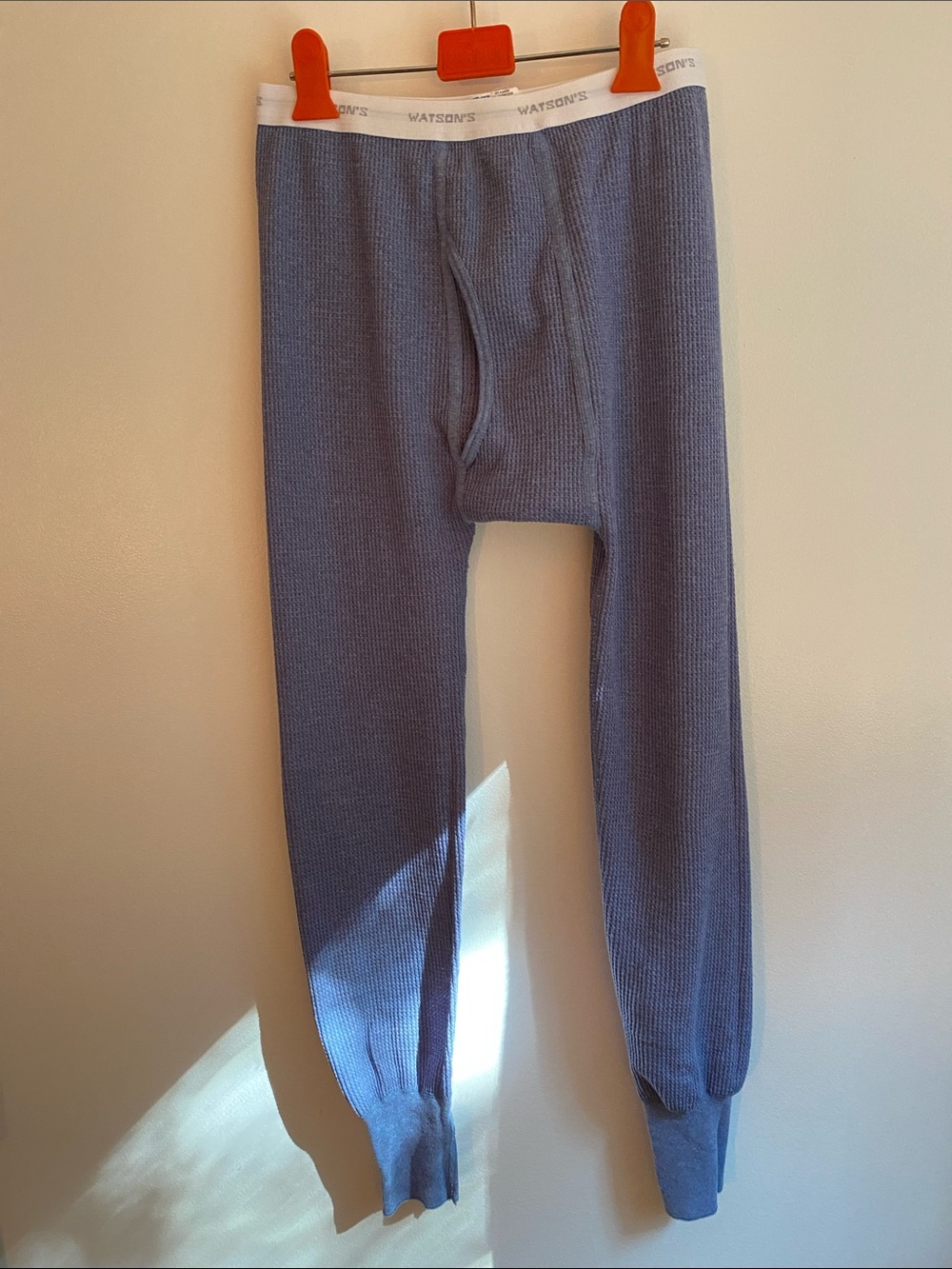 New old stock Watson's Men Thermal Long Johns - Periwinkle Blue. Medium
